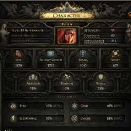 【Level 87 Infernalist  Standard League】✦ 145K Gold + 6 Premium Tabs ✦ SS Desc ✦ 106 Hours // Instant Delivery 1